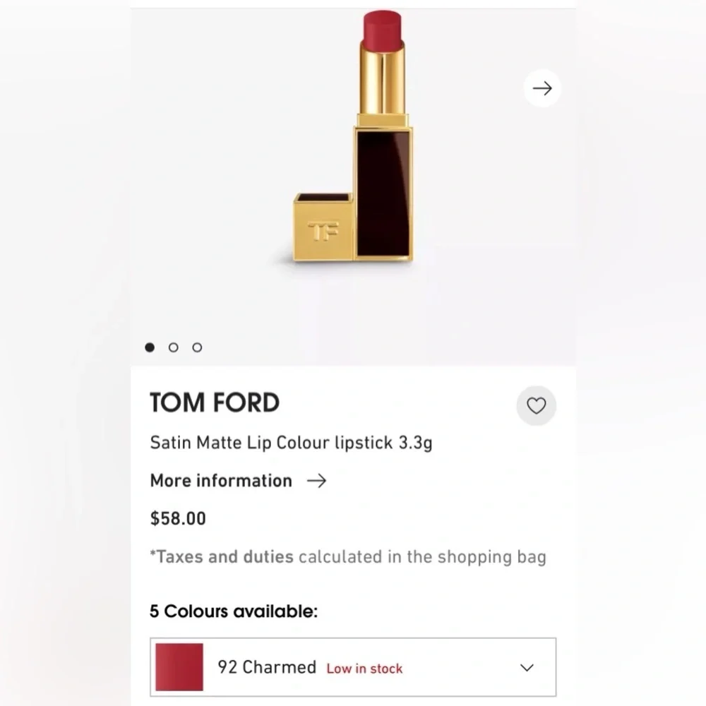 NEW TOM FORD Satin Matte Lip Colour lipstick-92 - Picture 6 of 10